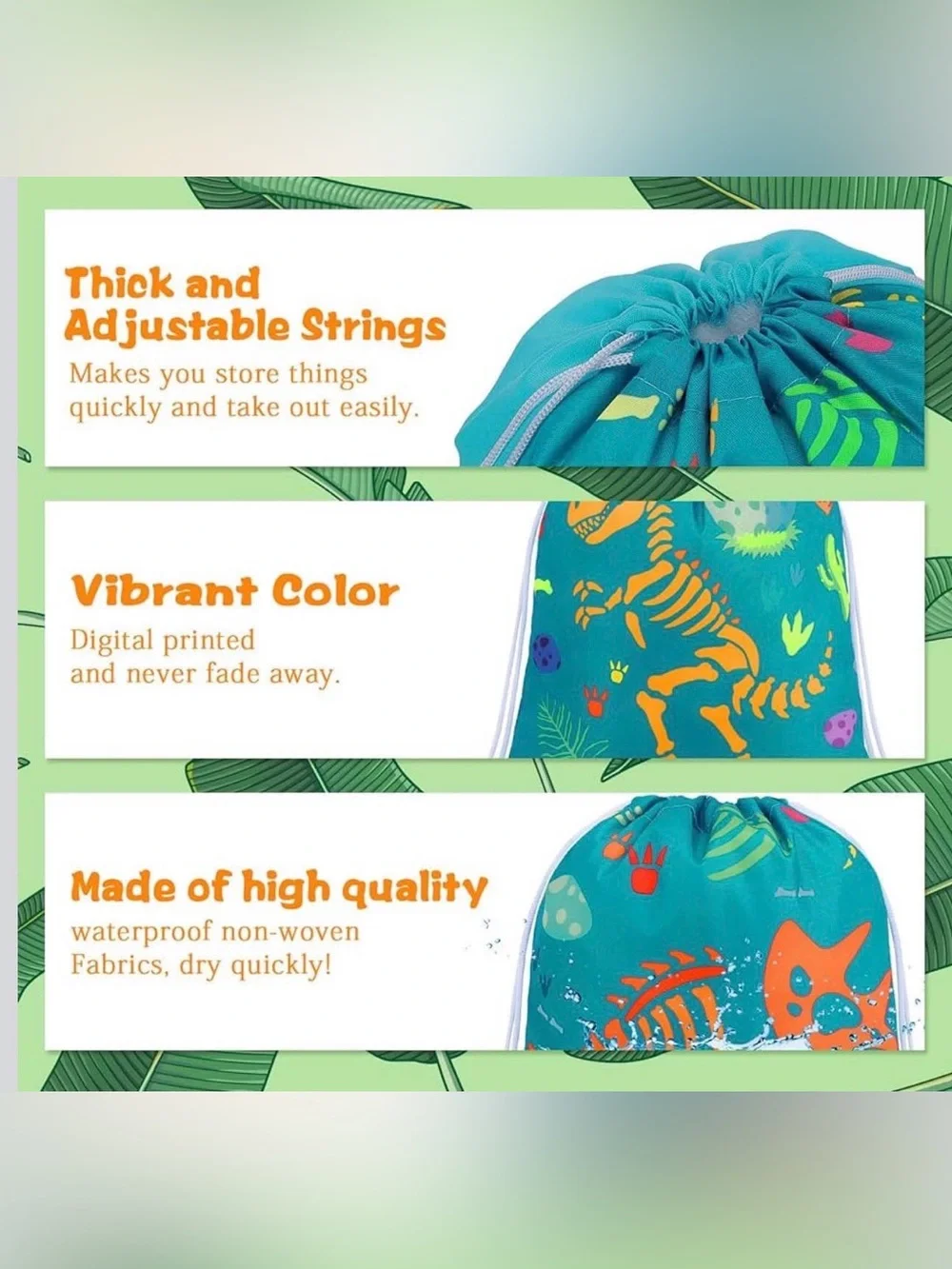 30 Dinosaur Drawstring Bags ALL NEW Perfect for kids, goodie bags